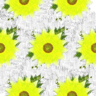 Arka planda çiçekler olan kusursuz desen