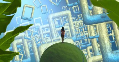 Dijital tablet kullanan adam