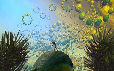 Sahilde palmiye ağacı