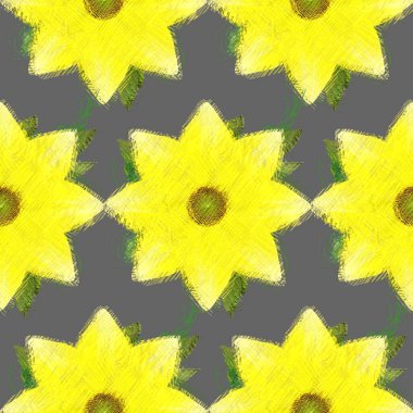 Dağınık tarzda çiçek çizim, grungy arka plan.