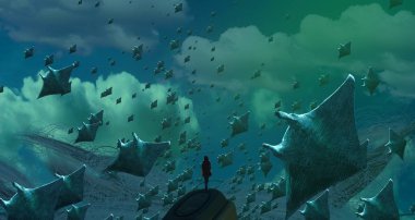 metin için alanı olan soyut kavramsal yaratıcı arkaplan 