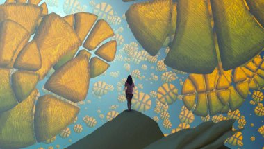 sonbahar ve sarı arka plan