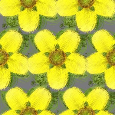 Arka planda çiçekler olan kusursuz desen