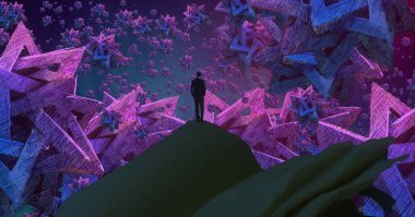 metin için alanı olan soyut kavramsal yaratıcı arkaplan 