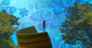 Parktaki Noel ağacı.