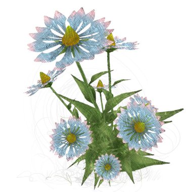 çiçekler ile suluboya çiçek