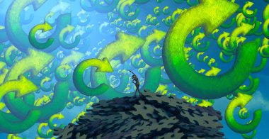 renkli ve yeşil arka plan