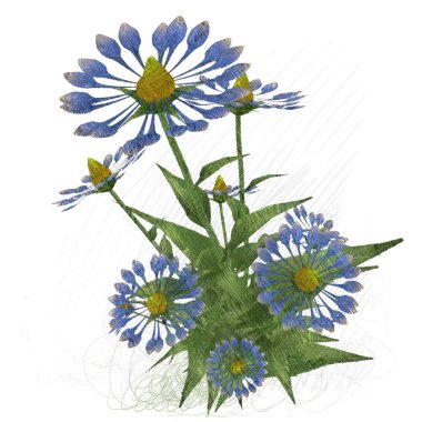 Çiçeklerin vektör illüstrasyonu