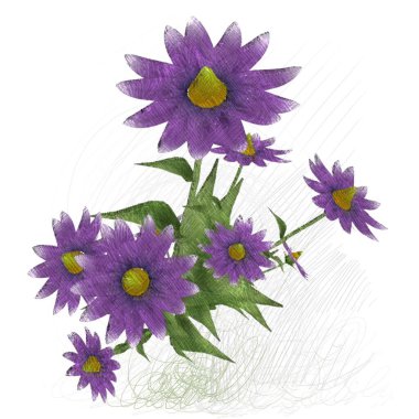 beyaz zemin üzerine suluboya çiçek