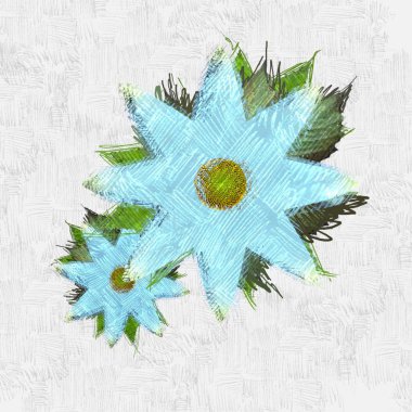 Eskipli arka planda dağınık grungy çiçekler