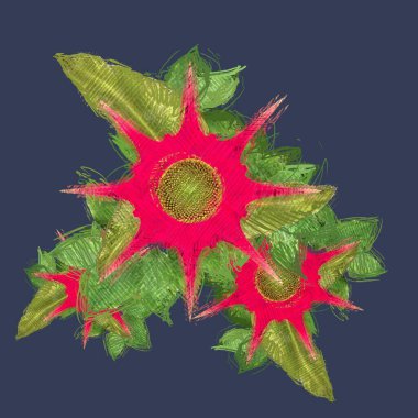 Eskipli arka planda dağınık grungy çiçekler