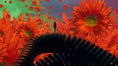 metin için alanı olan soyut kavramsal yaratıcı arkaplan 