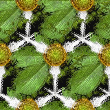 Arka planda çiçekler olan kusursuz desen