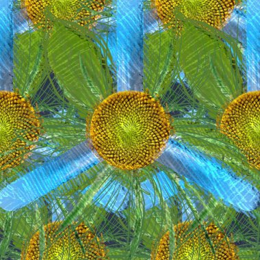 Arka planda çiçekler olan kusursuz desen