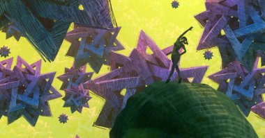 metin için alanı olan soyut kavramsal yaratıcı arkaplan 