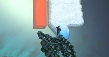 bir kağıt tutan el