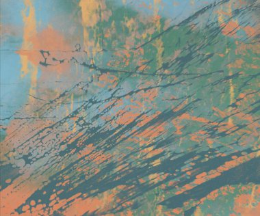 Metin için yeri olan boya lekeleriyle soyut arkaplan       