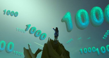 Yeşil arka planda bir kelime