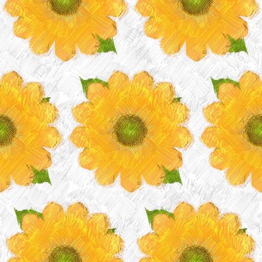 Arka planda çiçekler olan kusursuz desen