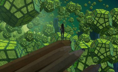 metin için alanı olan soyut kavramsal yaratıcı arkaplan 