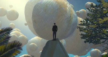 güneş ile noel ağacı