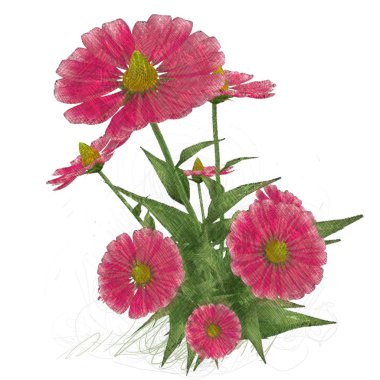 beyaz zemin üzerine suluboya çiçek