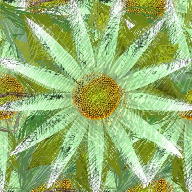 Dağınık tarzda çiçek çizim, grungy arka plan.