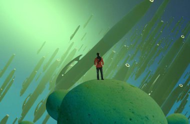 Havuzdaki genç kadın.