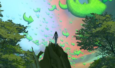 metin için alanı olan soyut kavramsal yaratıcı arkaplan 