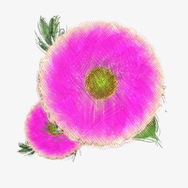 Eskipli arka planda dağınık grungy çiçekler