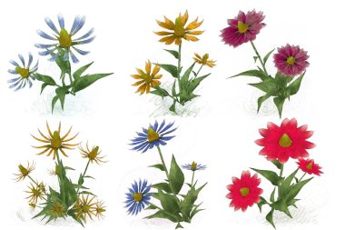 Çiçeklerle kusursuz desen