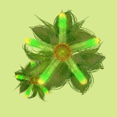 Eskipli arka planda dağınık grungy çiçekler