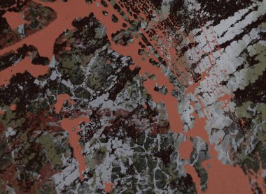 metin için alan ile arka planda soyut renkli lekeler