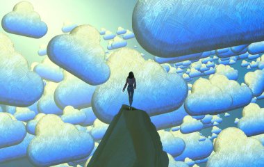 renkli ve mavi arka plan