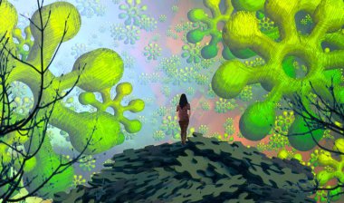 soyut renkli arkaplan, alanı kopyala