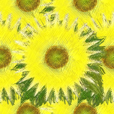 Ayçiçeği soyut resim