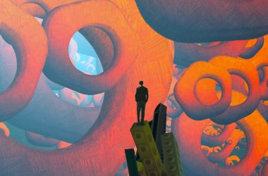 boşluk ile soyut kırmızı arka plan