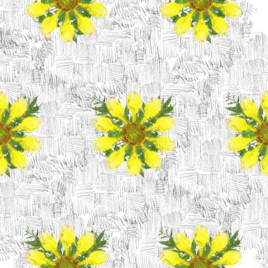 Arka planda çiçekler olan kusursuz desen