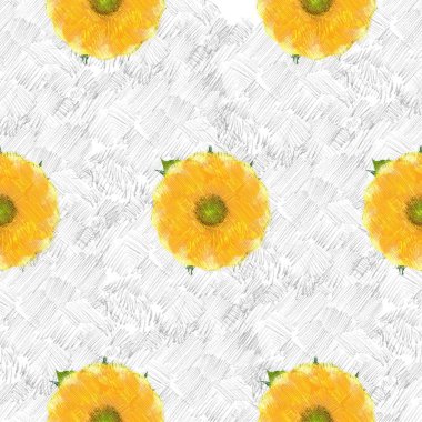 Arka planda çiçekler olan kusursuz desen