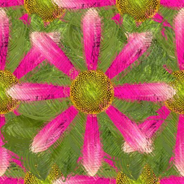 Dağınık tarzda çiçek çizim, grungy arka plan.