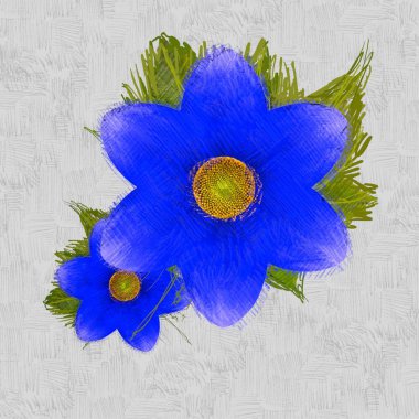 Beyaz arka planda güzel çiçekler