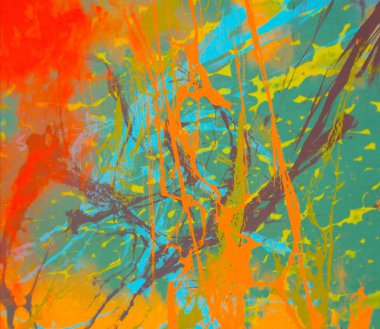 Metin için yeri olan boya lekeleriyle soyut arkaplan