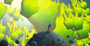 Yeşil yapraklı arkaplan