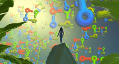 yeşil ağaç ile dikişsiz desen