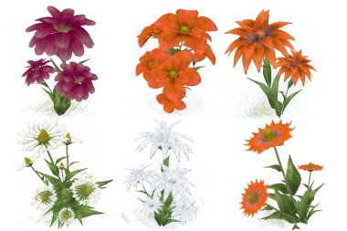 Çiçeklerle kusursuz desen