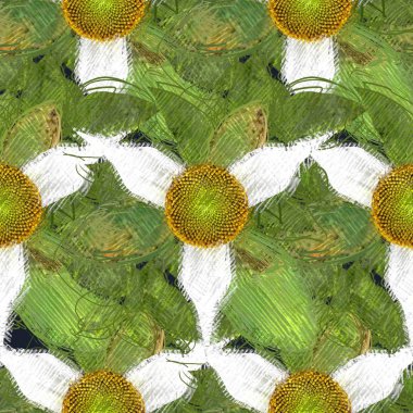 Arka planda çiçekler olan kusursuz desen