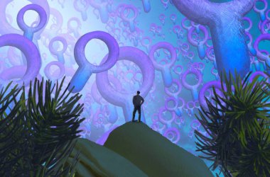 Çiçeklerle soyut arkaplan