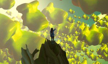 yeşil ve sarı çiçekler