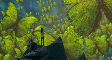 metin için alanı olan soyut kavramsal yaratıcı arkaplan 