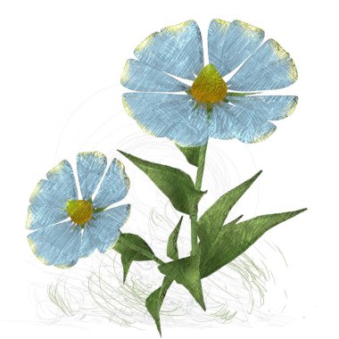 beyaz zemin üzerine suluboya çiçek